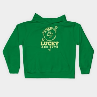 Lucky And Cute | St. Patrick's Day Humor Kids Hoodie